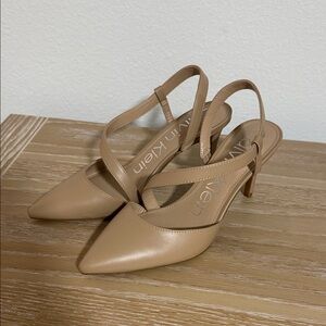 Calvin Klein Beige Strappy Heels